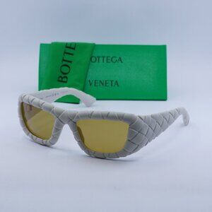 Bottega Veneta BV1303S 006 Square Sunglasses - Chalk White/Brown